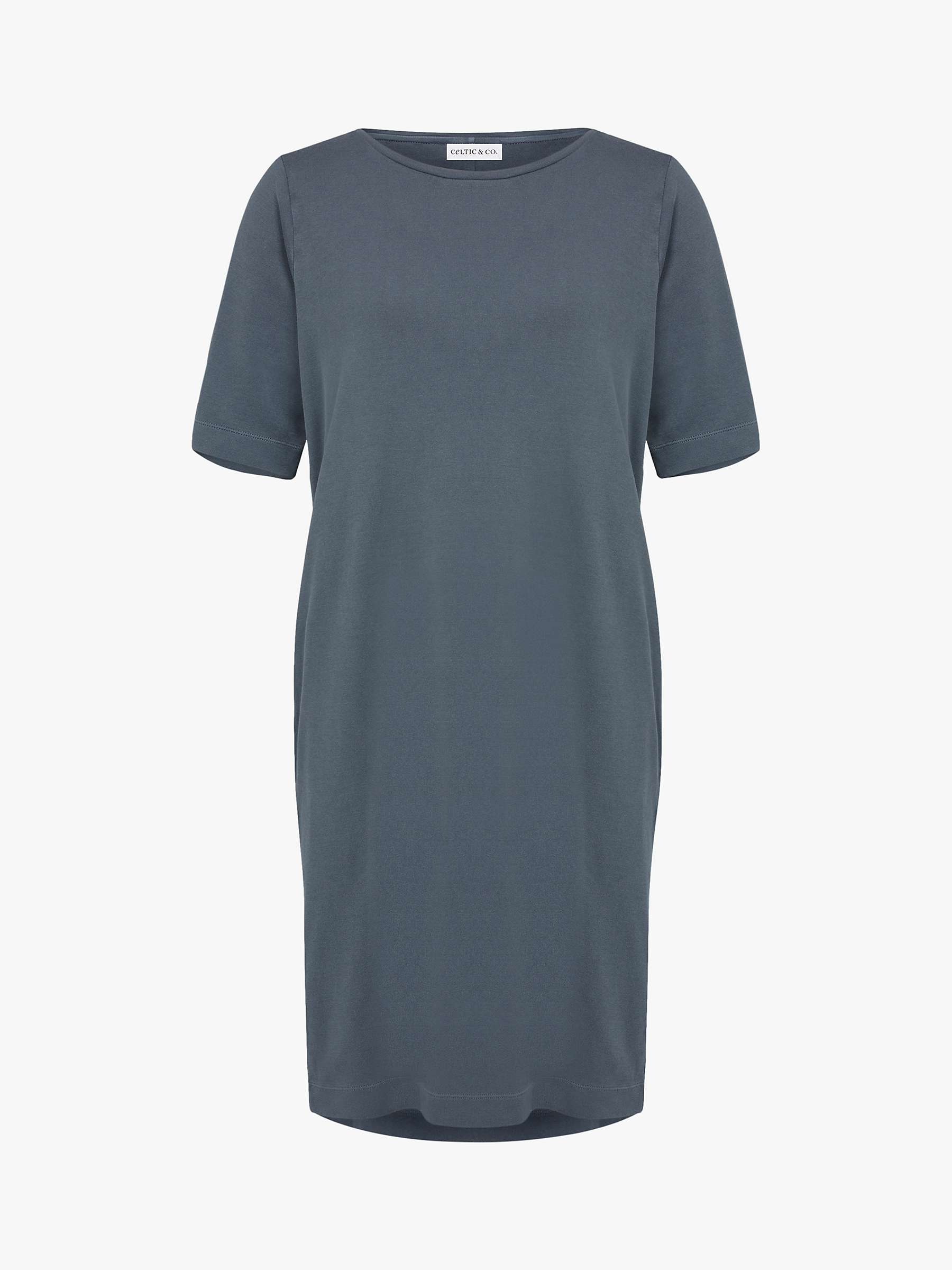 Buy Celtic & Co. Organic Cotton T-Shirt Dress, Derby Grey Online at johnlewis.com