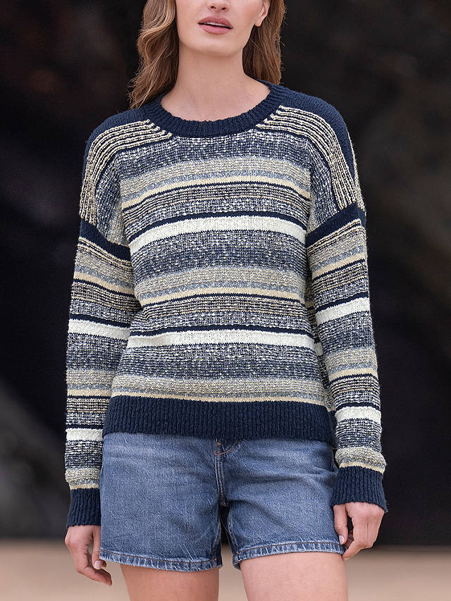 Celtic & Co. Organic Cotton Reverse Stripe Jumper, Multi