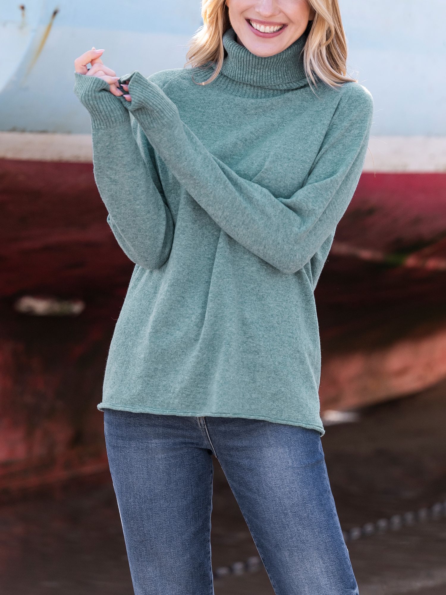 Slouch Roll Neck Jumper