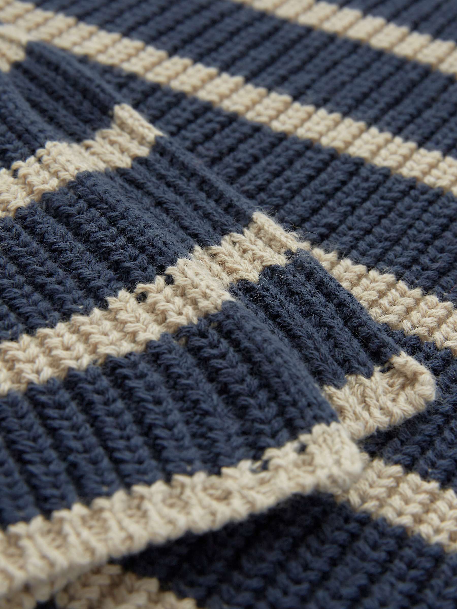 Buy Celtic & Co. Breton Stripe Half Sleeve Jumper, Navy Online at johnlewis.com