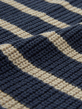 Celtic & Co. Breton Stripe Half Sleeve Jumper, Navy