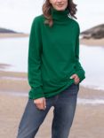 Celtic & Co. Geelong Slouch Roll Neck Jumper, Emerald