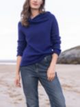 Celtic & Co. Collared Slouch Jumper, Blue Ink