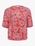 Celtic & Co. Woven Relaxed T-Shirt, Chilli Floral