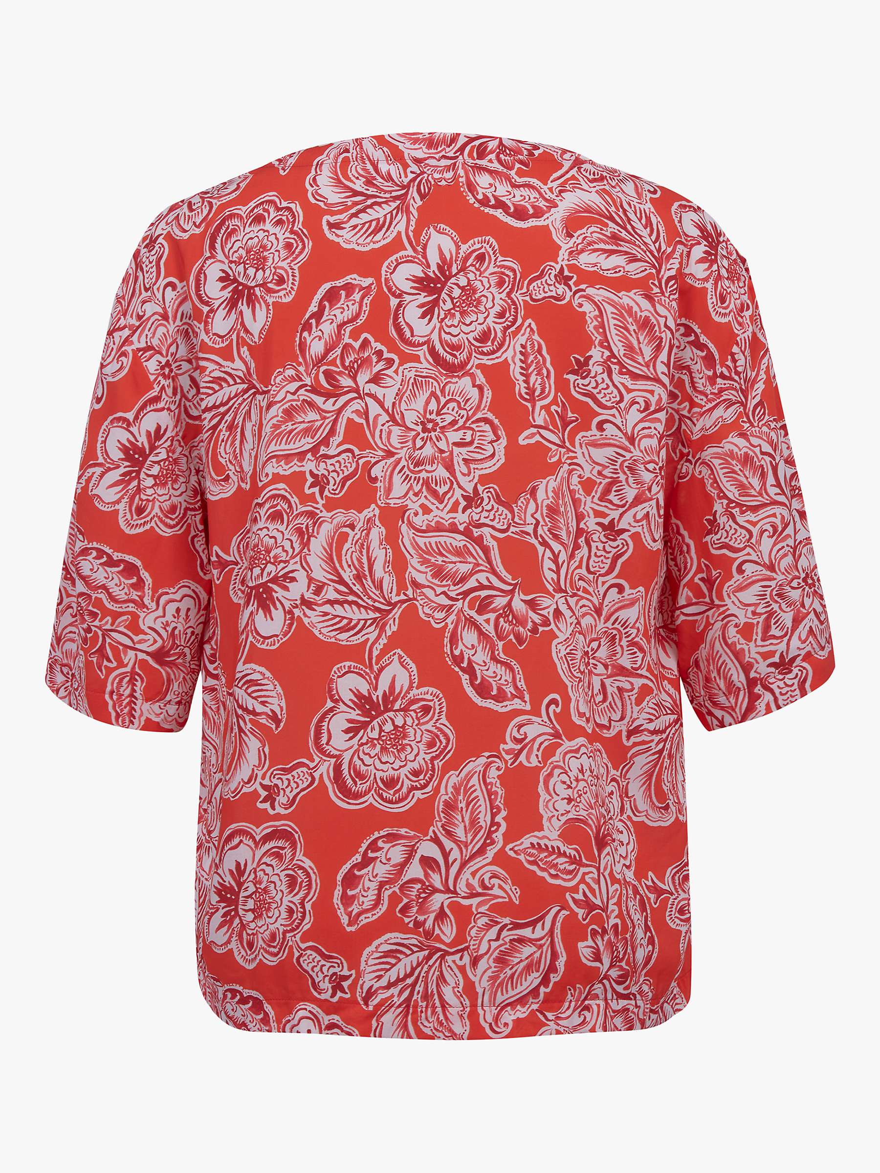 Buy Celtic & Co. Woven Relaxed T-Shirt, Chilli Floral Online at johnlewis.com