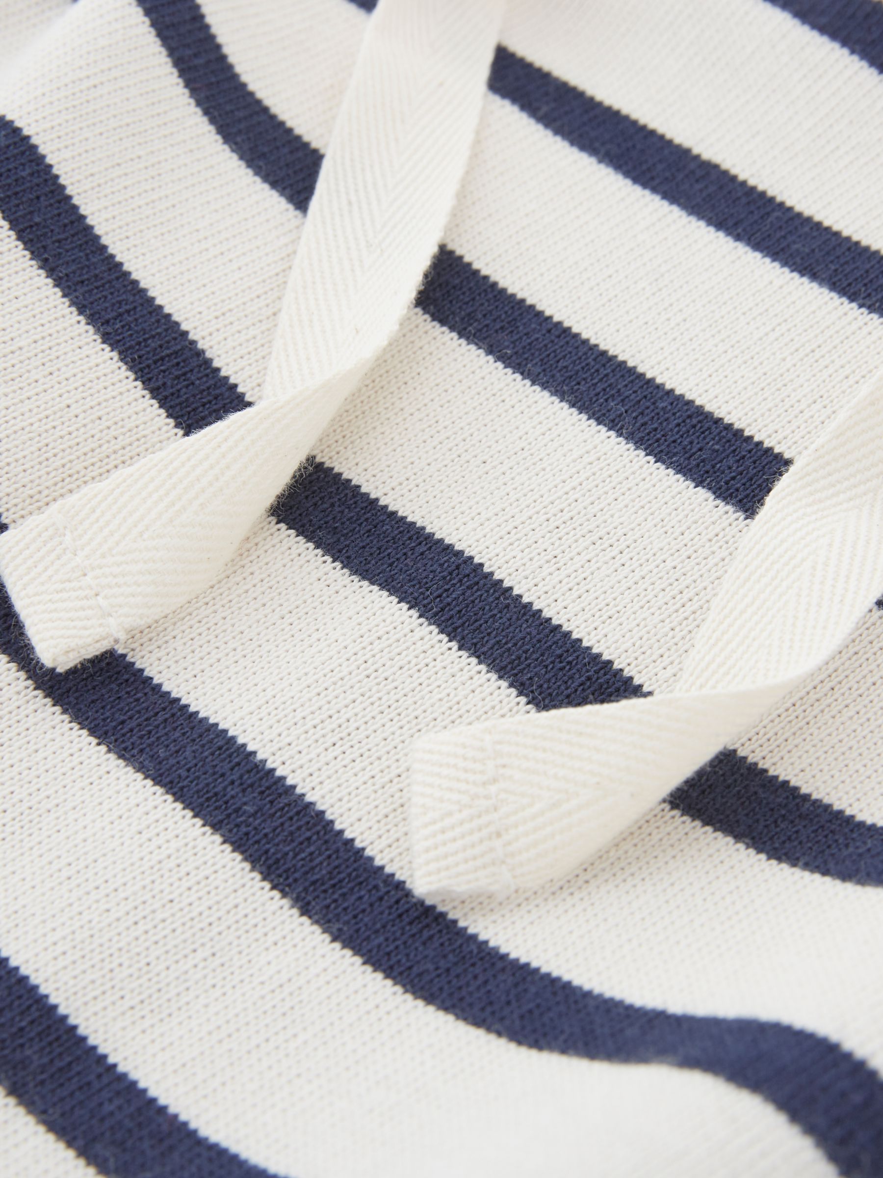 Buy Celtic & Co. Organic Cotton Striped Jersey Hoodie, Ecru/Navy Online at johnlewis.com
