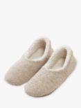 Celtic & Co. Knitted Sheepskin Cocoon Slippers, Oatmeal