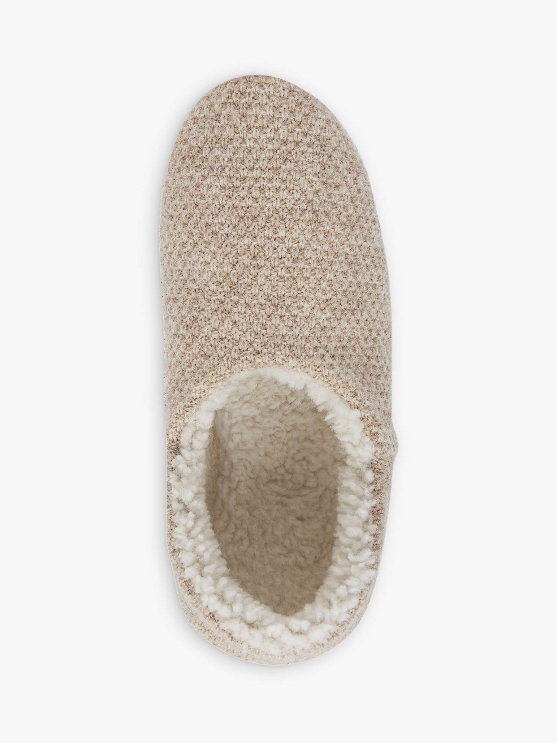 Buy Celtic & Co. Knitted Sheepskin Cocoon Slippers, Oatmeal Online at johnlewis.com