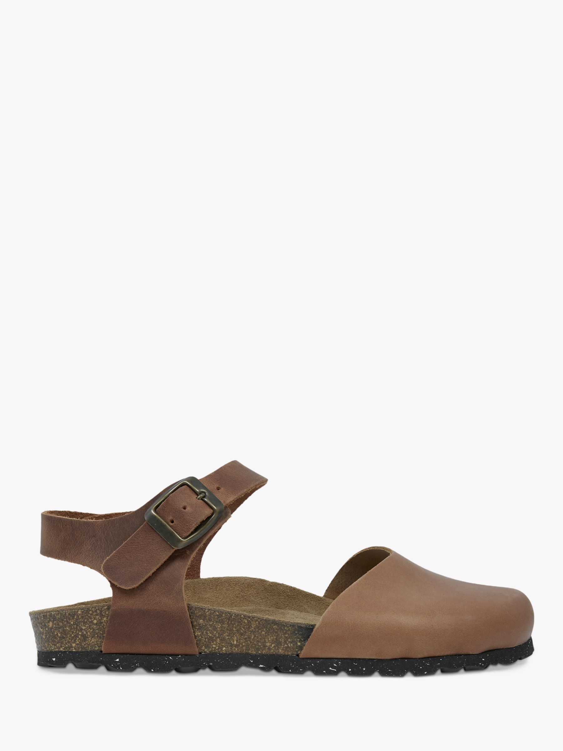 Celtic Co. Closed Toe Leather Sandals Rust Tan at John Lewis