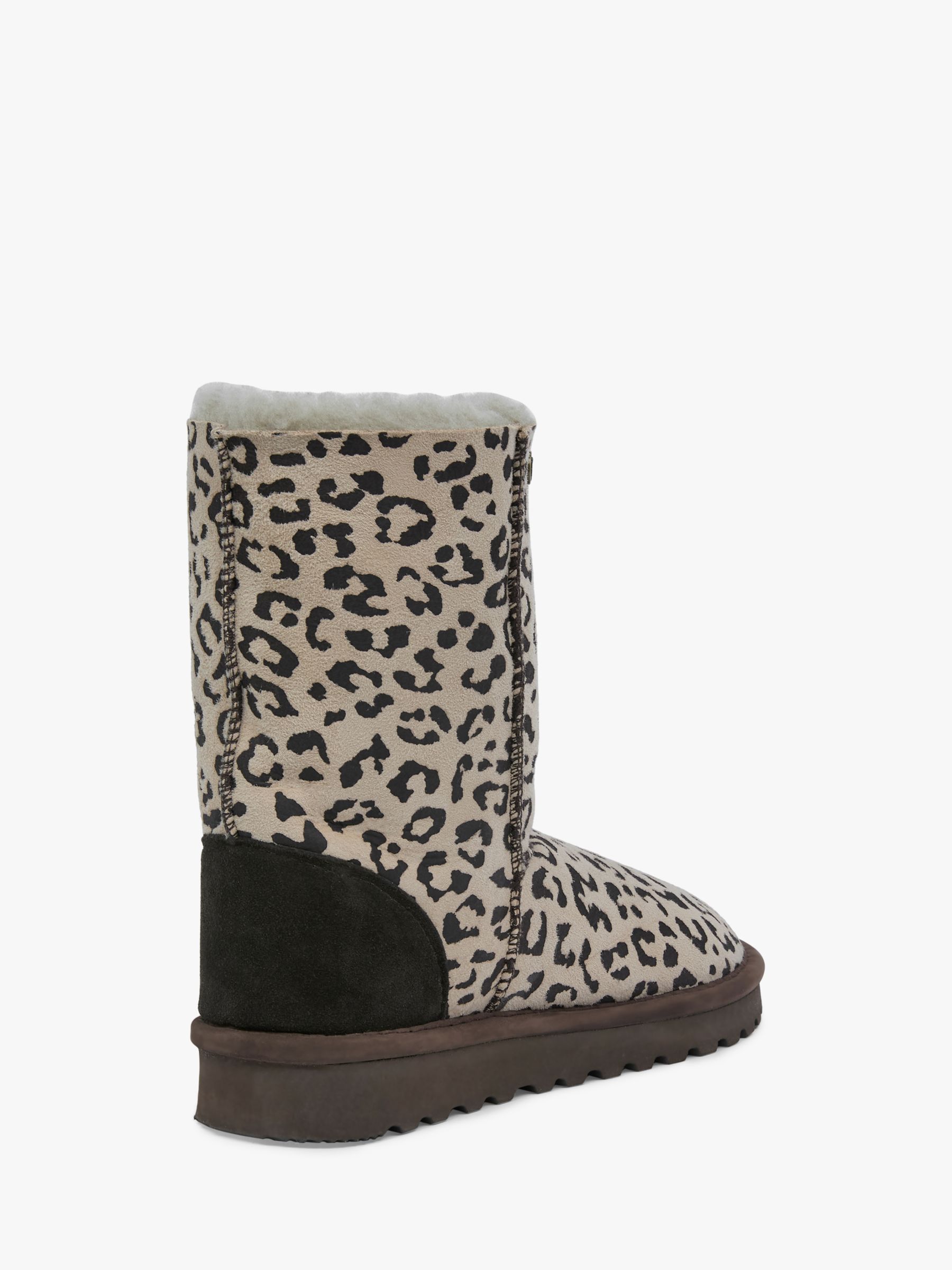 Celtic & Co. Original Celt Leopard Print Sheepskin Boots, Multi at John ...