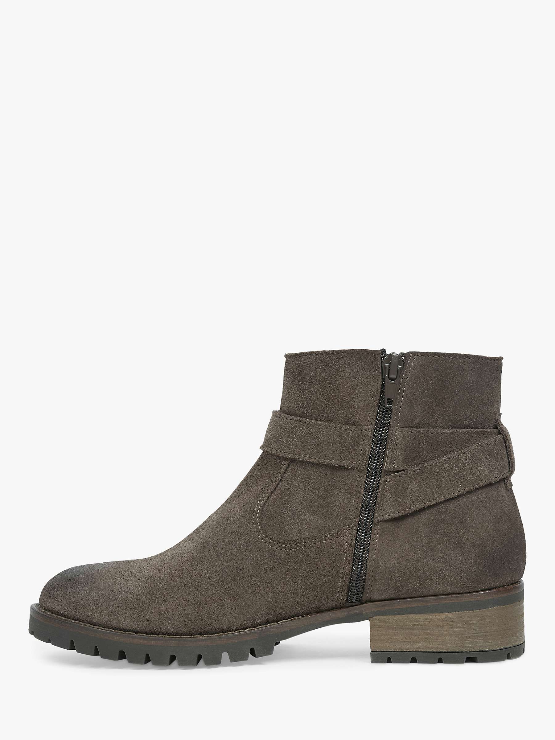 Buy Celtic & Co. Strap Detail Suede Ankle Boots, Tanners Brown Online at johnlewis.com