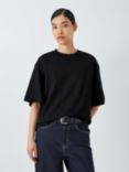 John Lewis Short Sleeve Oversized Cotton T-Shirt, Black