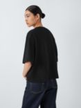 John Lewis Short Sleeve Oversized Cotton T-Shirt, Black