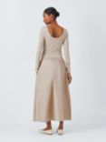 John Lewis Woven Jersey Dress, Ivory