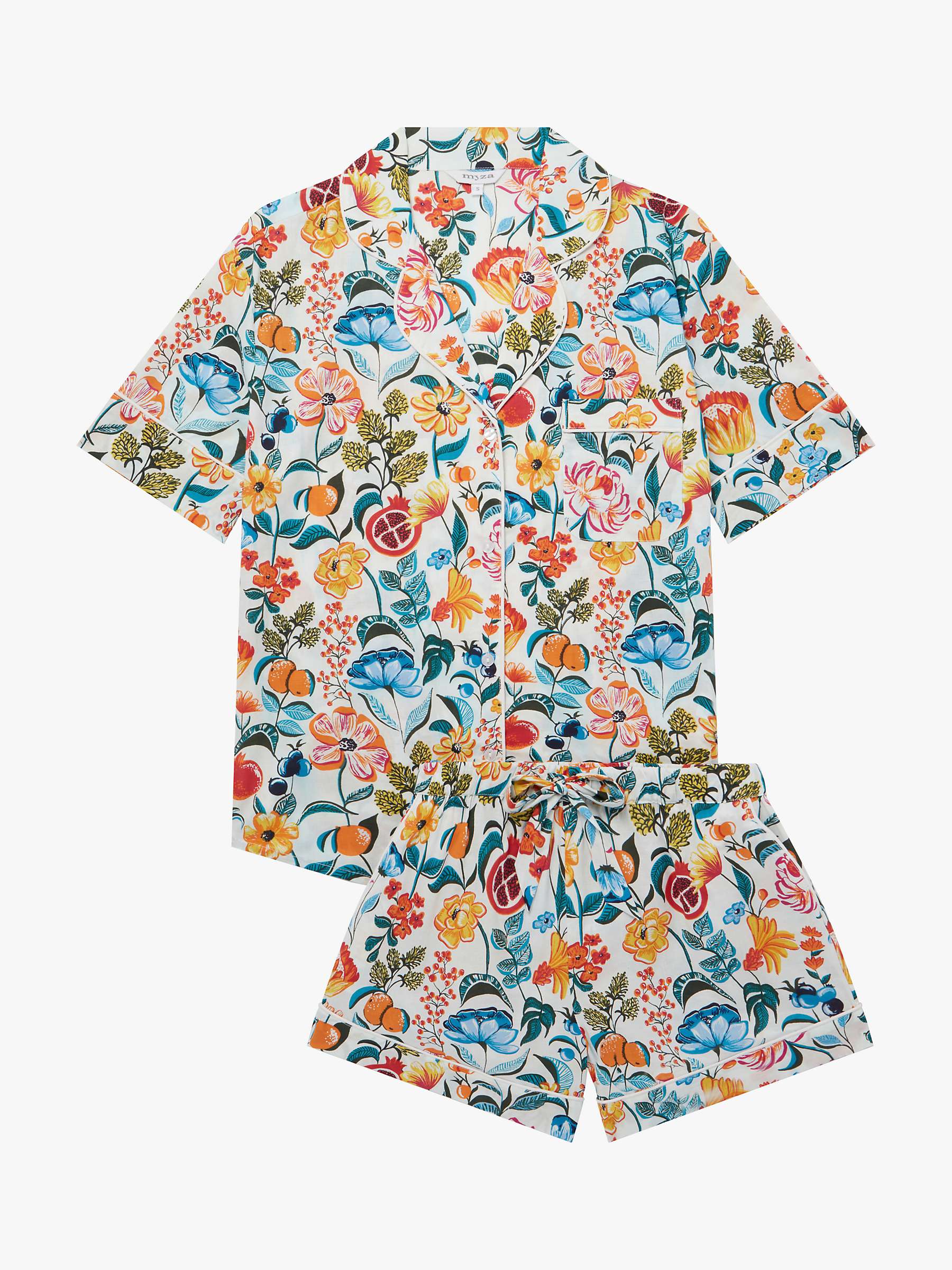 Buy myza Favourite Travels Floral Short Pyjama Set, Multi Online at johnlewis.com