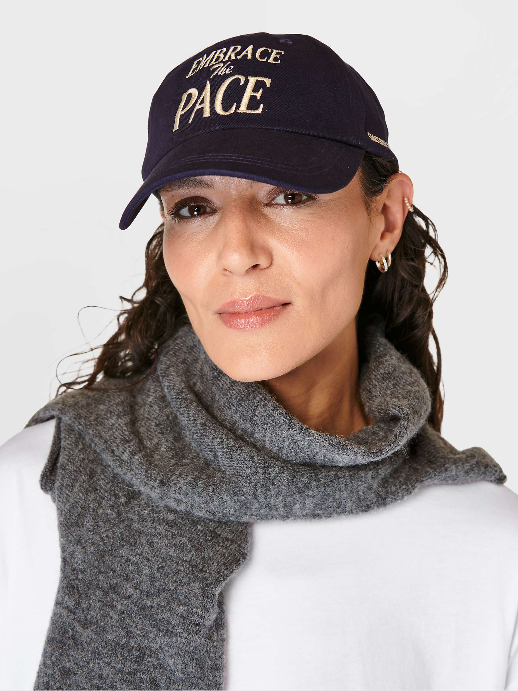 Buy Sweaty Betty Embroidered Slogan Cap, Navy Online at johnlewis.com
