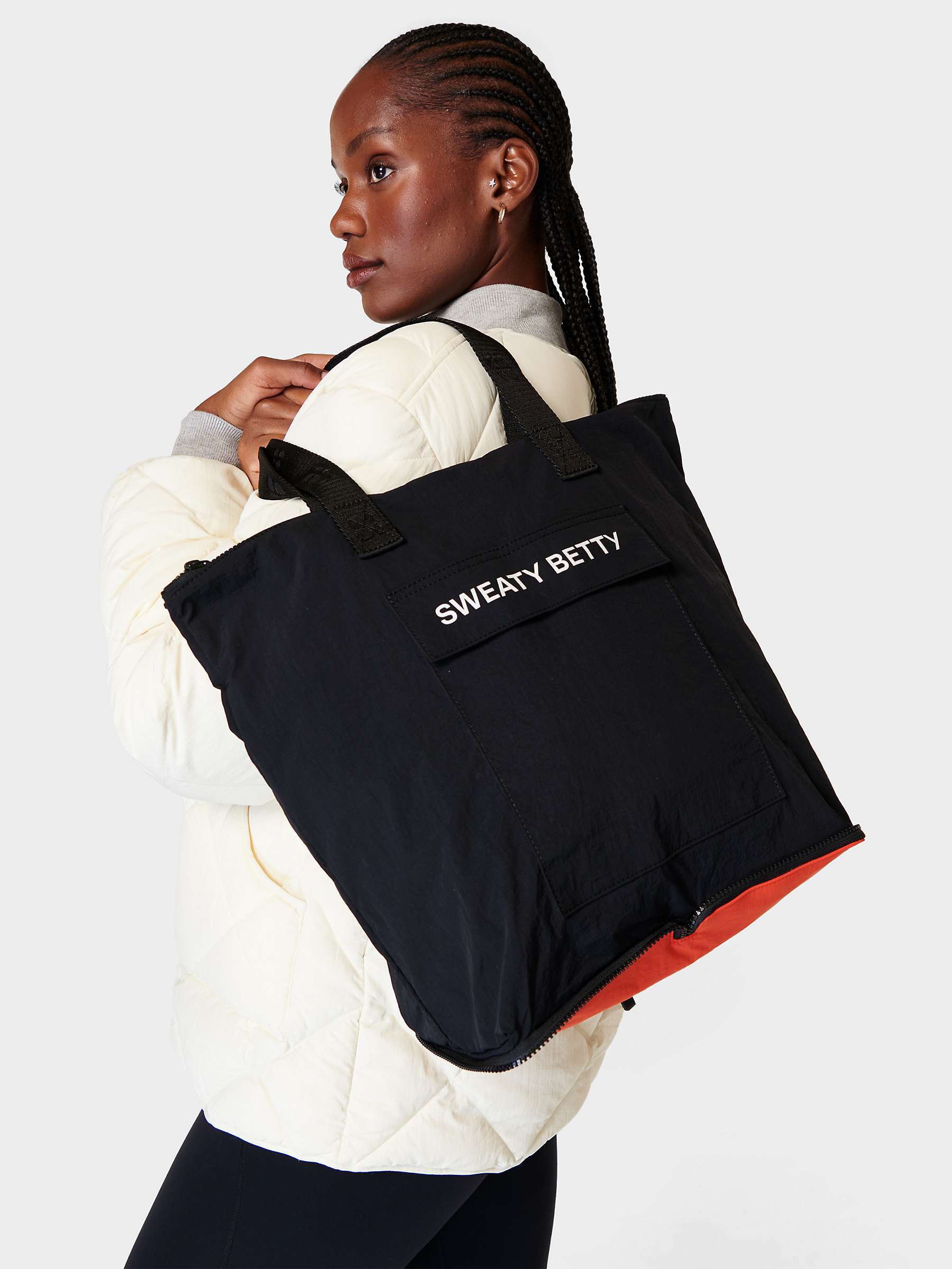 Buy Sweaty Betty Essentials Packable Tote Bag, Black Online at johnlewis.com