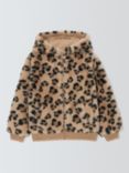 John Lewis Kids' Leopard Faux Fur Bomber Jacket, Multi