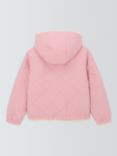 John Lewis Kids' Reverisble Fleece Quilted Jacket, Pink