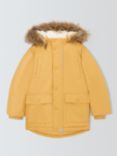 John Lewis Kids' Faux Fur Trim Parka, Yellow