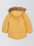 John Lewis Kids' Faux Fur Trim Parka, Yellow