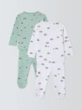 John Lewis Baby Hedgehog Snail Cotton Pyjamas, Pack of 2, Multi