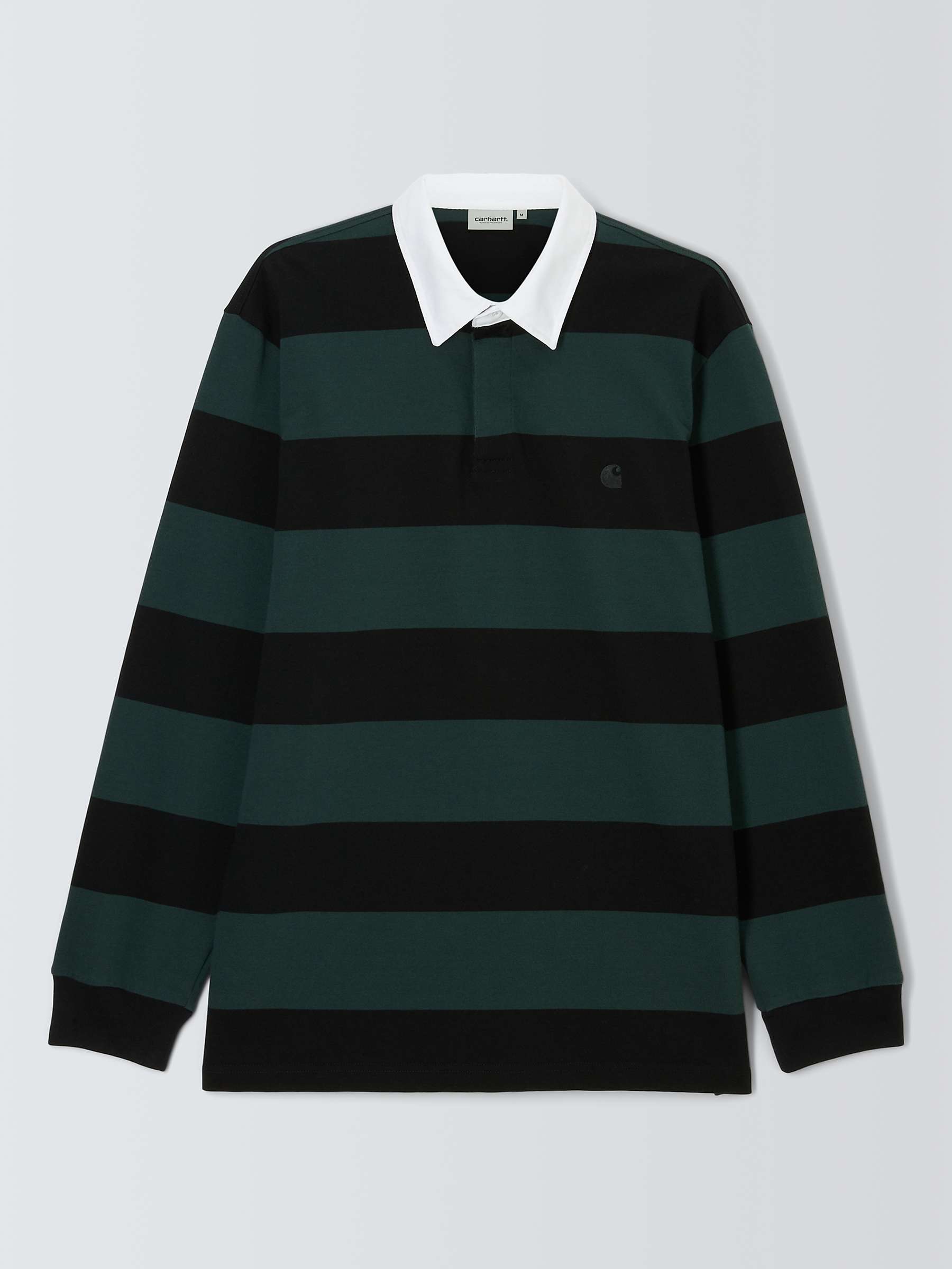 Buy Carhartt WIP Swenson Long Sleeve Rugby Shirt, Green/Navy Online at johnlewis.com