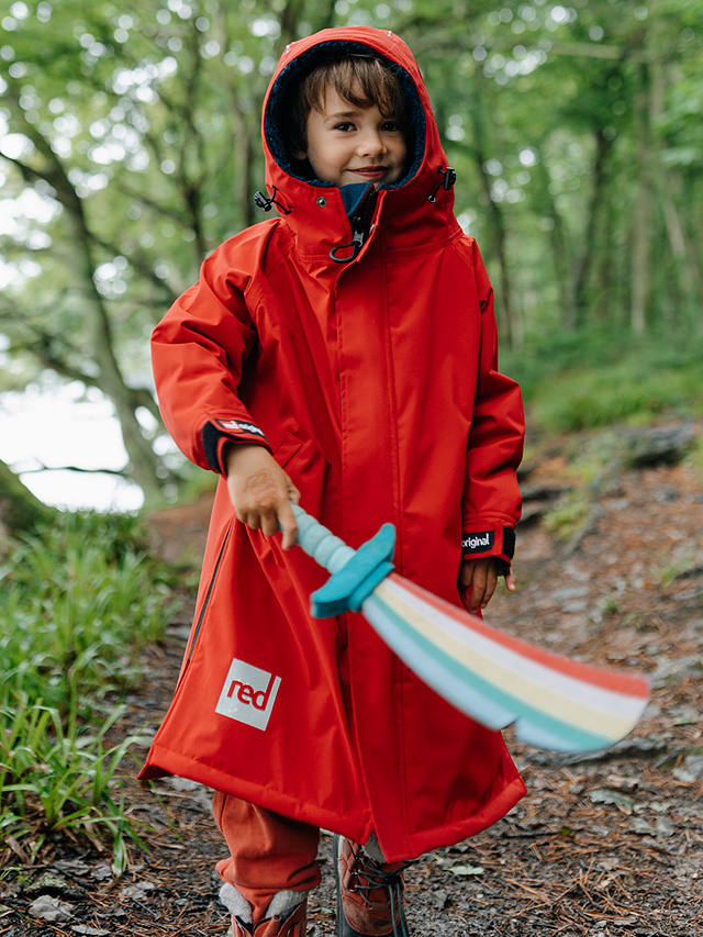 Red Kids' Pro Robe Hooded Jacket, Red