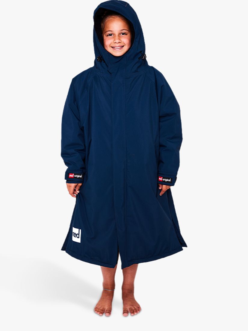 Red Kids' Pro Robe Hooded Jacket, Navy, XS
