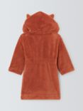 John Lewis Baby Fox Dressing Gown, Orange