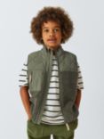 John Lewis Kids' Quilted Borg Gilet, Green