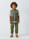 John Lewis Kids' Quilted Borg Gilet, Green