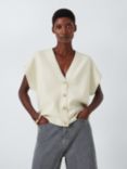 John Lewis Milano Cotton Blend Knit Waistcoat, Off White, Off White