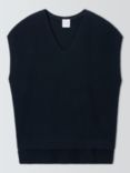 John Lewis V-Neck Cotton Knit Vest, Dark Sapphire