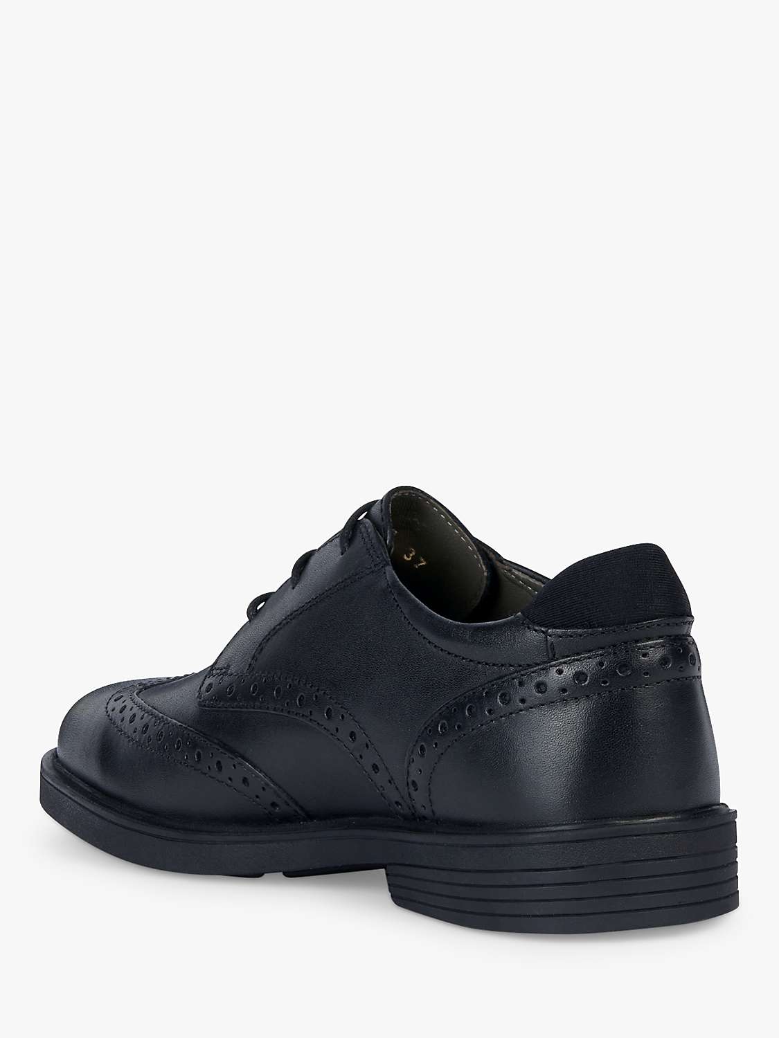 Buy Geox Kids' Zheeno Brouge Shoes, Black Online at johnlewis.com