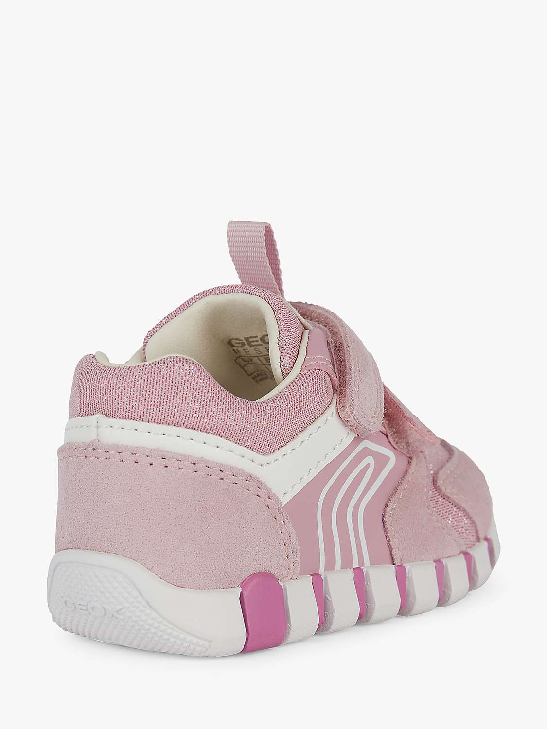 Buy Geox Kids' Iupidoo Leather Blend Pre-Walker Trainers, Rose/White Online at johnlewis.com