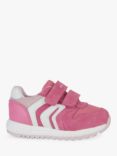 Geox Kids' Alben Suede & Mesh Riptape Pre-Walker Trainers