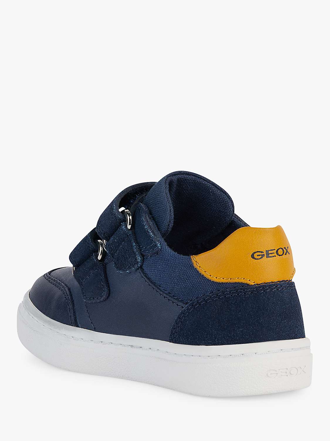 Buy Geox Baby Nashik Leather Blend First Steps Trainers, Navy/Ochre Online at johnlewis.com