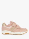 Geox Kids' Pavel Low-Cut Trainers, Dk Rose/Platinum