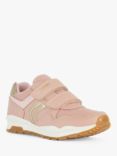 Geox Kids' Pavel Low-Cut Trainers, Dk Rose/Platinum