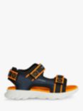 Geox Kids' Airadyum Mesh Sandals, Navy/Orange, Navy/Orange