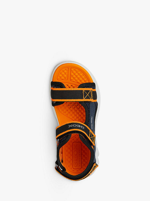 Geox Kids' Airadyum Mesh Sandals, Navy/Orange