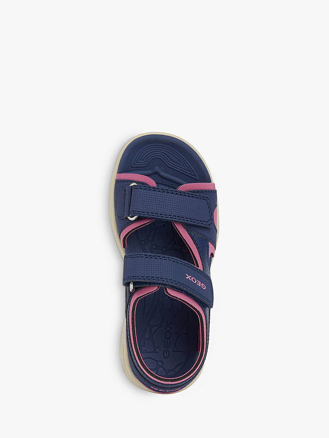 Geox Kids' Vaniett Sandals, Navy/Fuchsia        