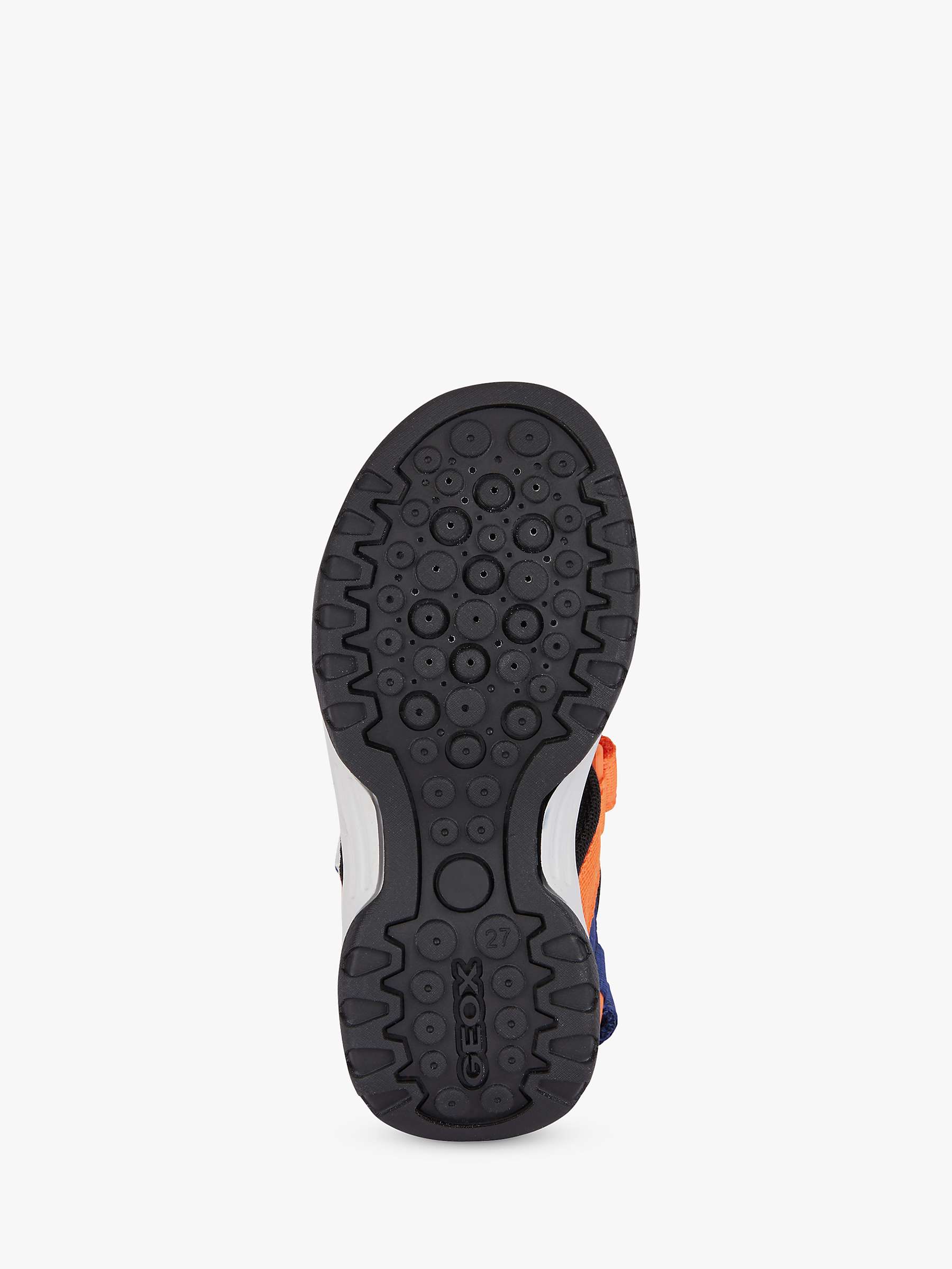 Buy Geox Borealis Riptape Sandals, Navy/Orange Online at johnlewis.com