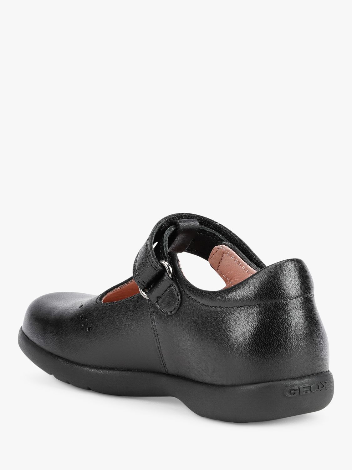 Buy Geox Kids' Naimara Leather School Shoes, Black Online at johnlewis.com