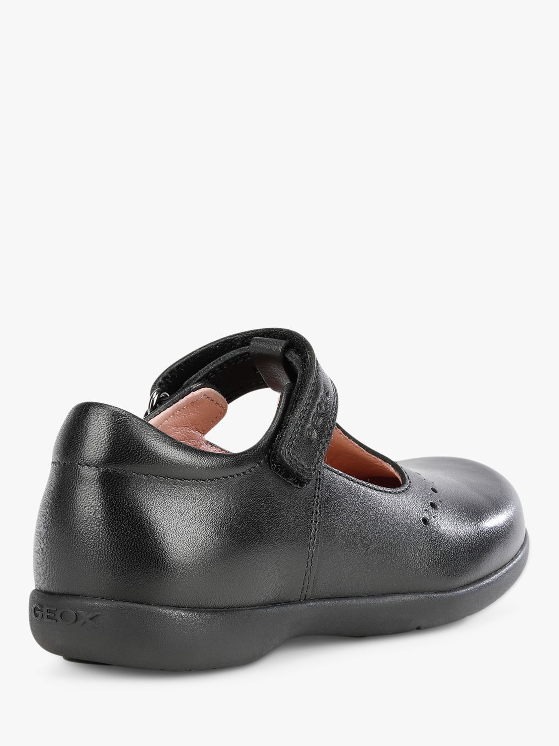 Buy Geox Kids' Naimara Leather School Shoes, Black Online at johnlewis.com