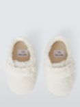 John Lewis Baby Borg Pram Shoes, White