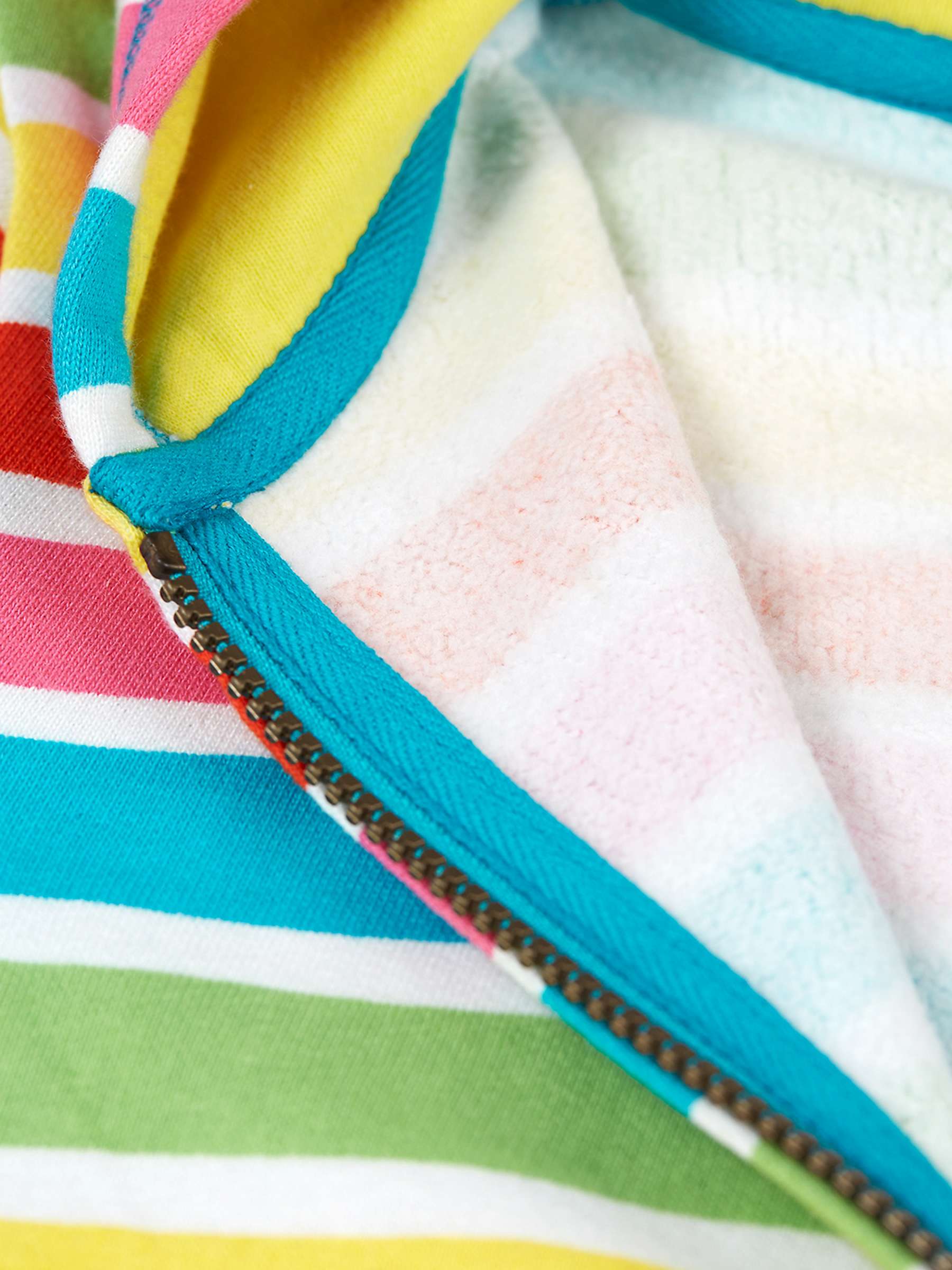 Buy Frugi Kids' Switch Carbis Rainbow Stripe Organic Cotton Hoodie, Multi Online at johnlewis.com