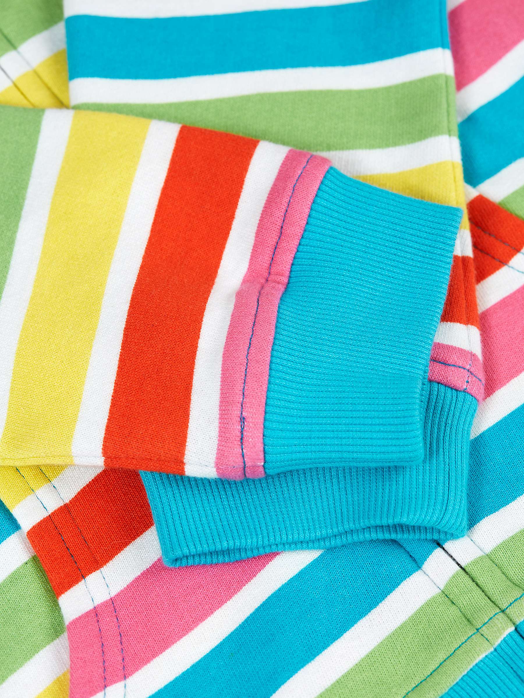 Buy Frugi Kids' Switch Carbis Rainbow Stripe Organic Cotton Hoodie, Multi Online at johnlewis.com