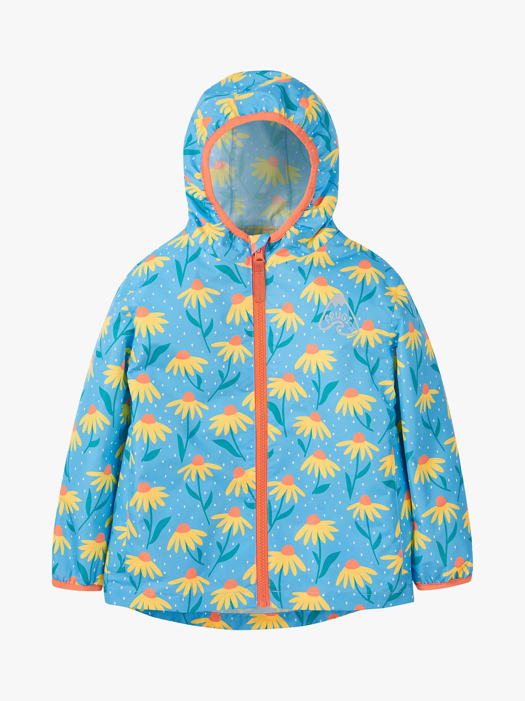 Buy Frugi Kids' Rain Or Shine Echinacea Print Waterproof Jacket, Multi Online at johnlewis.com